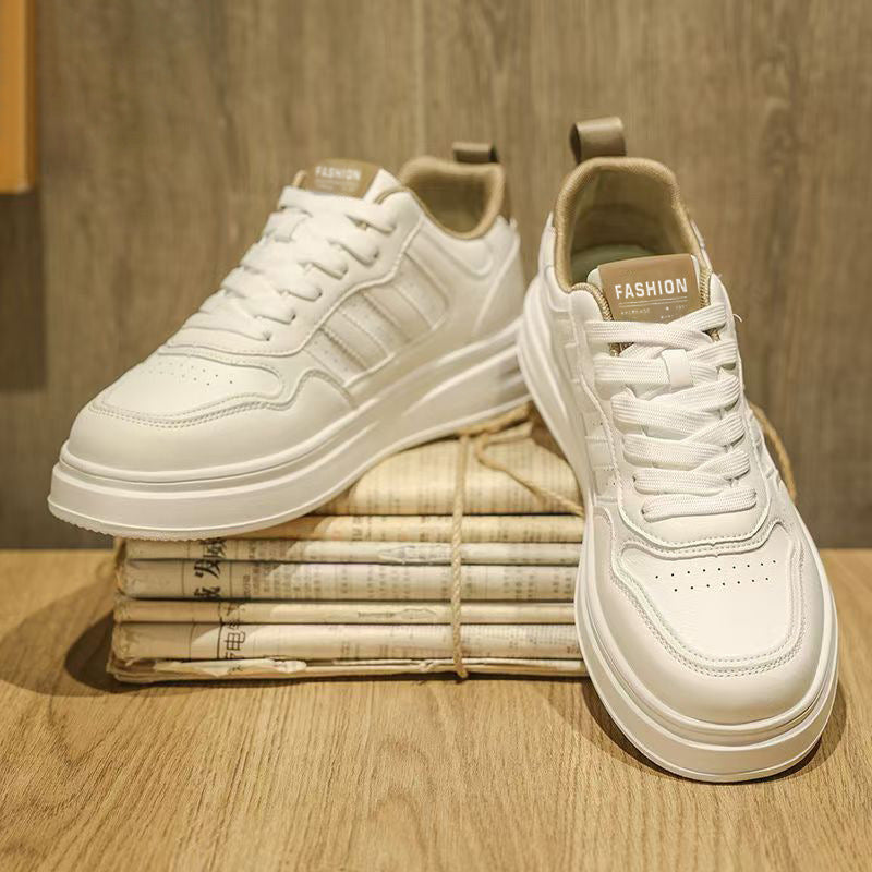 Men's shoes 2025 new winter breathable versatile casual skate shoes trendy athletic shoes high-end white sneakers student shoes