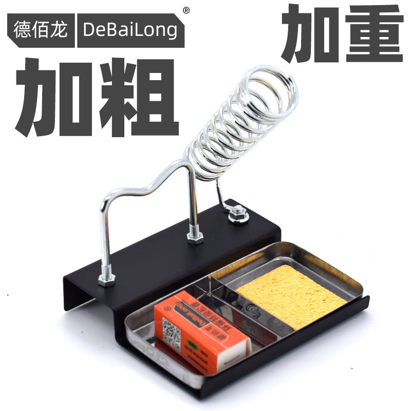 Soldering iron holder Multifunctional shelf All-metal welding pen holder Cast iron Household electric soldering iron base Tin wire holder set