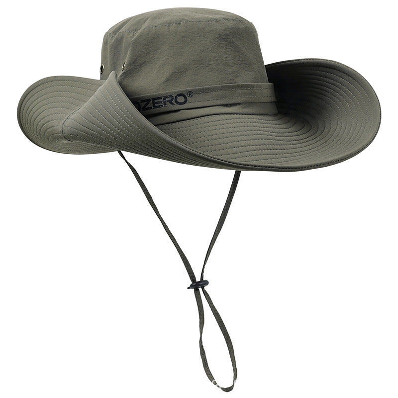 Men's and women's summer breathable quick-drying sun protection big-brimmed sun hat mountaineering hat wild hiking fishing sun protection bucket hat