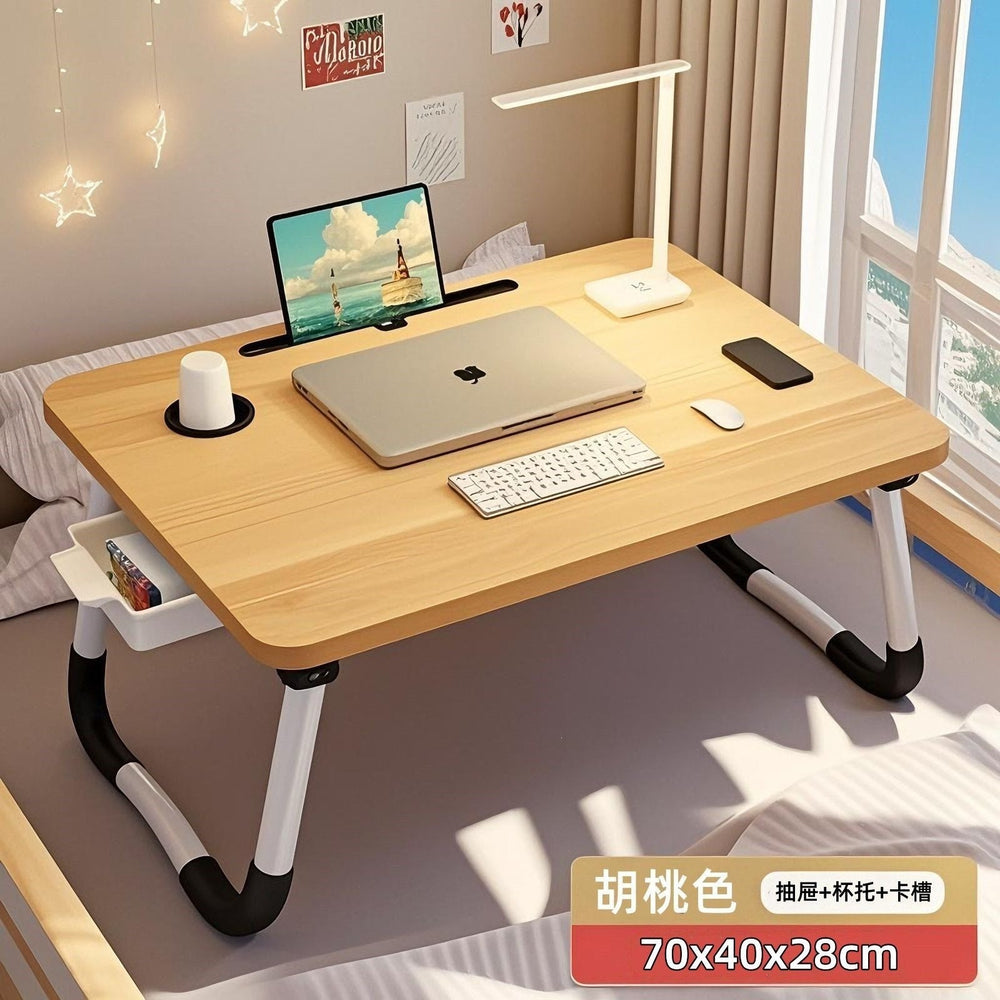Bedside desk folding small table student dormitory writing desk dorm room essential laptop table assembly-free