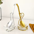 Thickened stainless steel buffet spoon rest - commercial grade support for hotels & restaurants - ready to ship wholesale