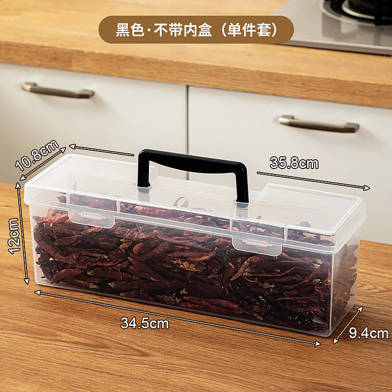 Cabinet Portable Spice Storage Box Household Plastic Seasoning Sealed Box Storage Food Grade Kitchen Seasoning Storage Box