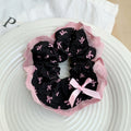 Lace edge floral bows large intestine hair tie frenchgirlsweet hair tie rubber band ponytail hair tie headwear