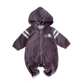 Baby boy's autumn casual sports long-sleeve romper, infant korean style hooded outfit, stylish new bodysuit