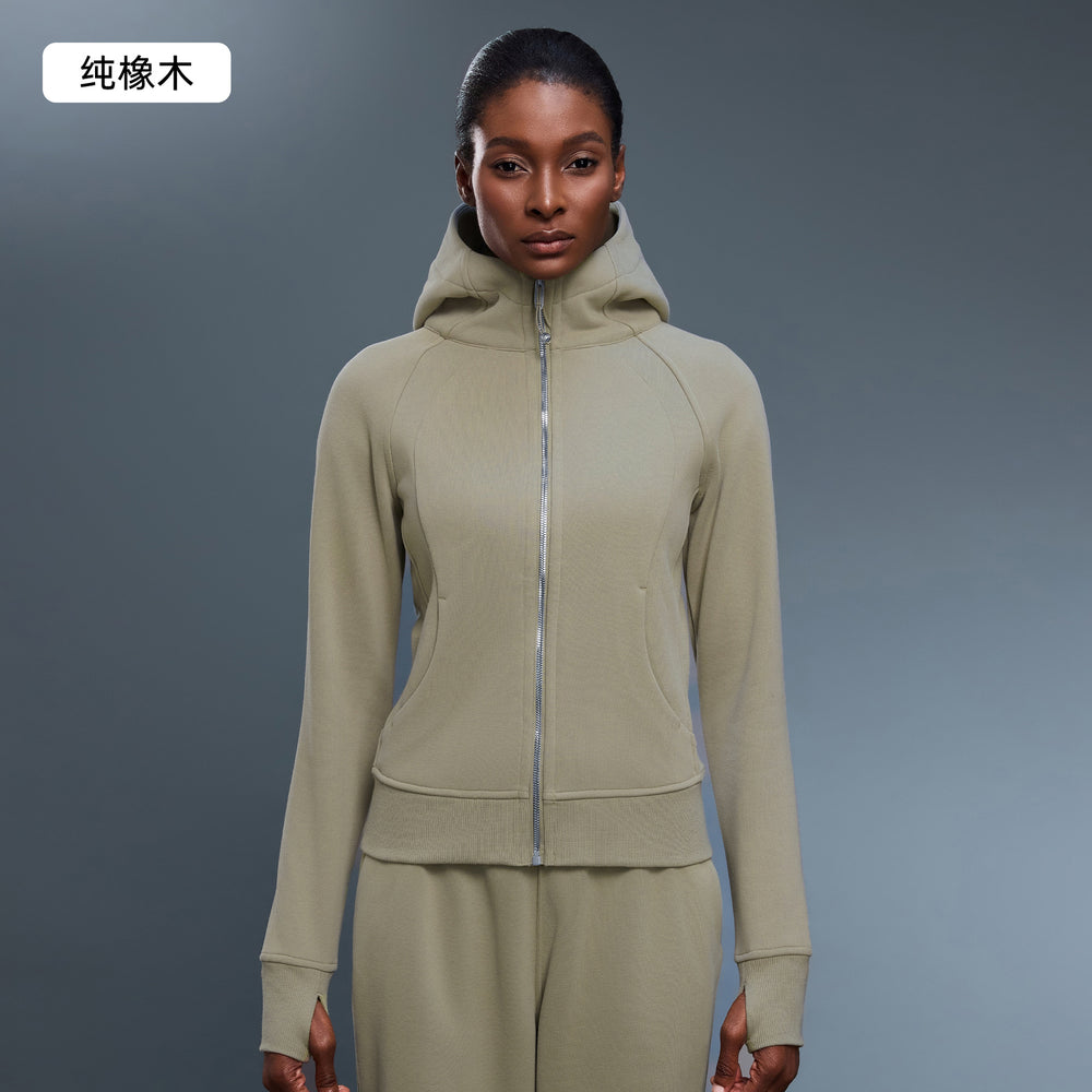 Autumn winter yoga outwearlong sleeves silmslimming looksweatshirtjacketfleece-lined zipper cardigantopsd25132