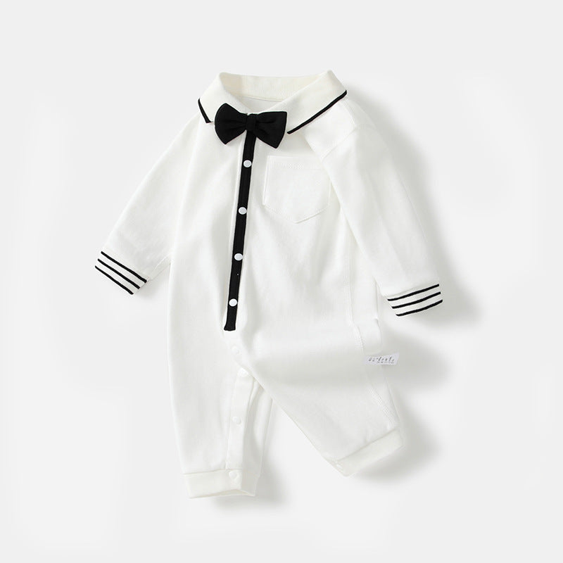 Newborn baby rompers - spring collection: stylish and adorable onesies for baby boys, perfect for 100-day celebrations and everyday wear. ideal for spring and autumn