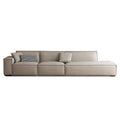 Italian normcore genuine leather sofa modern casual small apartment tofu block sofa living room for home square leather sofa