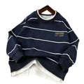 Kidssweatshirtfake two-piecenew arrivalk-stylesweatshirtstripesspring & fallchildren's western style handsome children's clothingspring & falltops