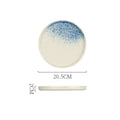 Vintage ceramic dinner plate - stylish, high-value round plate with rim, perfect for restaurants and home use. japanese-style, high-temperature resistant steak plate