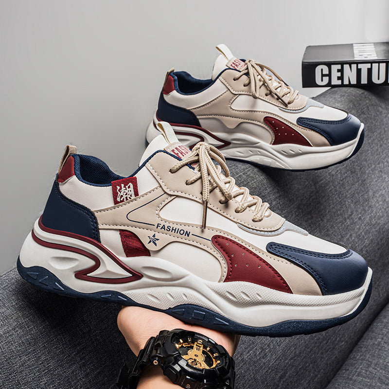 Men's shoes 2026 new spring collection: versatile, trendy, chinese-style leather, waterproof, lightweight, athletic, casual, running, student fashion sneakers