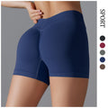 European and american seamless high-waisted butt-lifting yoga shorts - breathable peach lift, tight-fitting athletic capris for running and fitness