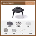 Outdoor patio folding bbq grill portable fire pit home indoor heating stove campfire grill for tea brewing and bbq