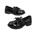 Export cross-border large size small leather shoes  new bow shoes slip-on loafers   dropshipping