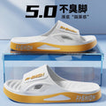 Men's summer sports slippers: new trendy outdoor beach, home, and bath thick-soled one-strap sandals