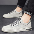 Men's casual leather shoes - spring/autumn 2025 new collection - men's white flat shoes - versatile winter sports white shoes for teens