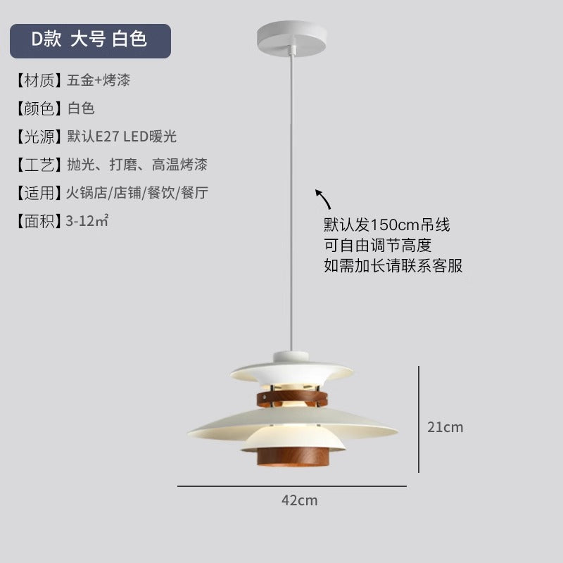 Danish Restaurant Chandelier B & B Cafe Hotel Petal Creative Bar Light Modern Simple Iron Flying Saucer Lighting