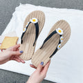New arrival three flowers summer flip-flops women's outwear k-style non-slip women's flats sandals beach delivery