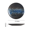 Japanese-style ceramic dinner plates - shallow plates, flat plates, western dinnerware, high-end hotel tableware, steak plates, retro & stylish serving dishes
