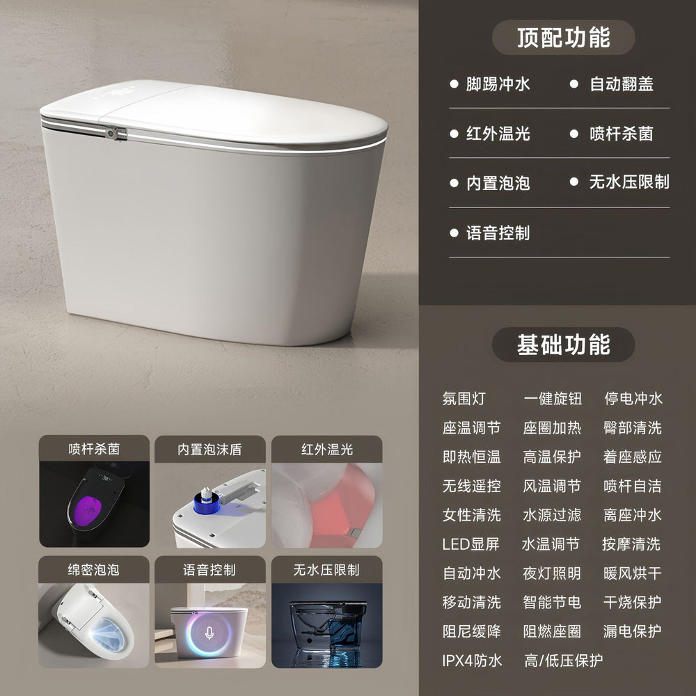 New ultra-slim smart toilet seat - fully automatic, integrated design for home use - uv sterilization, no water pressure limitation