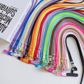Adjustable buckle pure color mobile phone lanyard cross-body halter dual-purpose nylon rope woven strong and durable anti-lost anti-fall