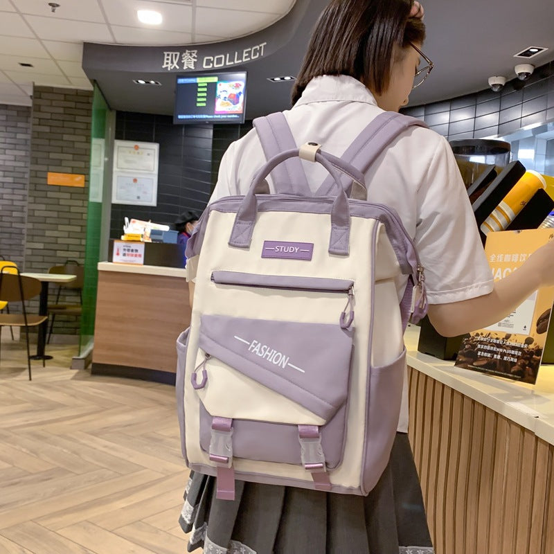 School bag summer small fresh large capacity backpack junior high school college students high value travel computer backpack