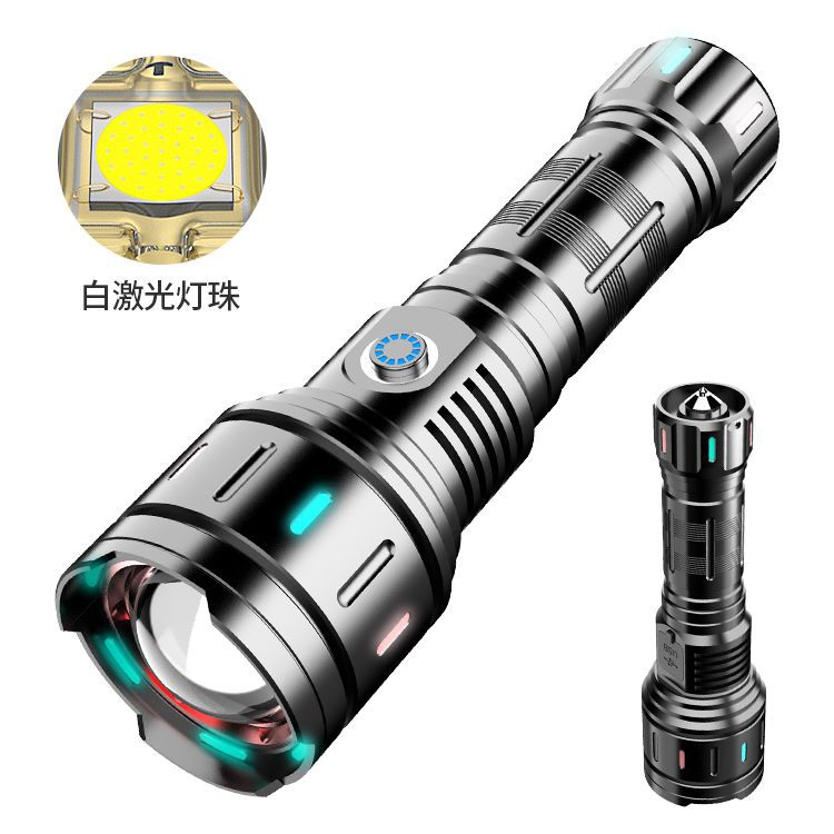 Flashlight strong light charging long-range ultra-bright home self-defense outdoor portable small searchlight led zoom xenon lamp