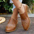 summer new arrival: plus size women's casual comfortable retro fashionable outdoor single shoes wholesale
