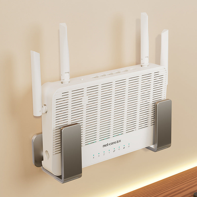 Router placement rack wifi shelf row plug holder wall set-top box free punching storage box bracket holder