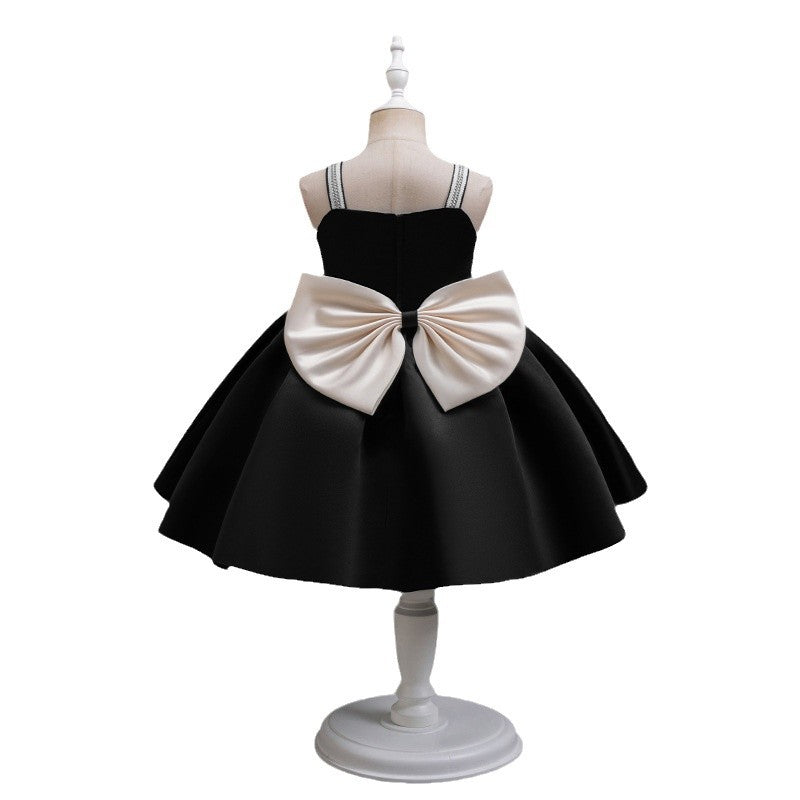 girl dress new arrival baby baby dress bowsexport shoulder strap vest skirt