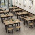 Dining table and chair set - restaurant, home, breakfast, snack bar, rectangular, commercial canteen, fast food counter table (no backrest)