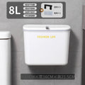 Kitchen trash can bathroom with lid crevice garbage storage bucket for home wall mounted installation-free multi-purpose trash can