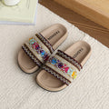 one-line flats slippers summernew arrivalkids shoes bohemia style flatsoutwear shoes woven beach shoes