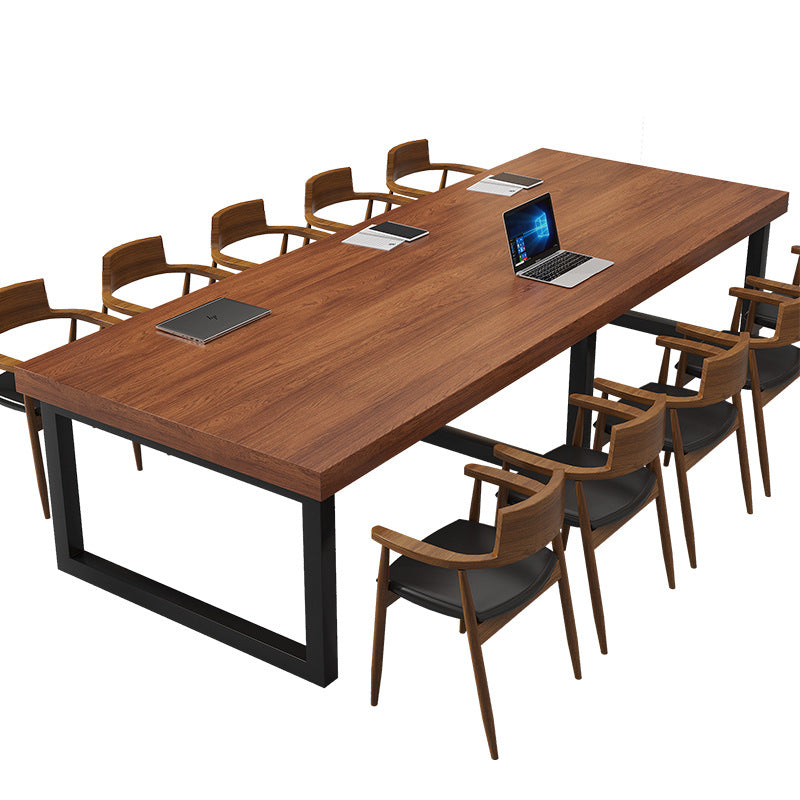 Conference table - modern minimalist long table, ideal for training, reception, negotiations, and office/meeting room use - table and chair set