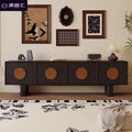 Tv cabinet solid wood floor-standing tv cabinet coffee table new chinoiserie long cabinet living room for homeaccessible luxury storage cabinet