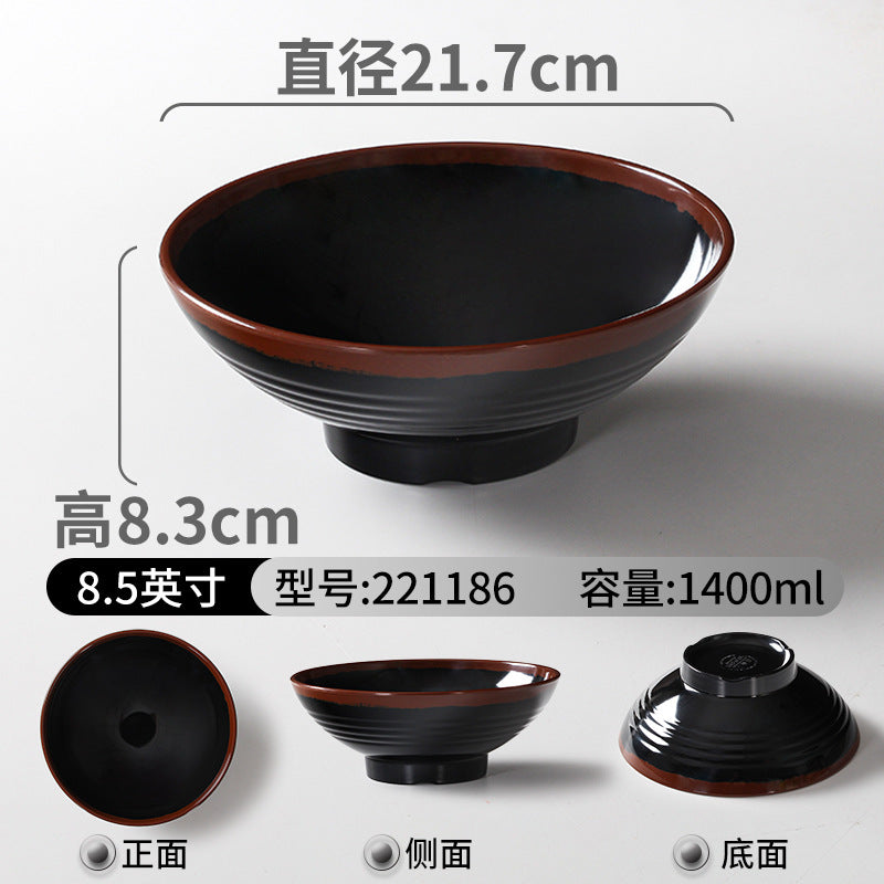 Melamine tableware plate commercial hot pot restaurant serving plate restaurant restaurant plate retro nostalgic barbecue side dish plate