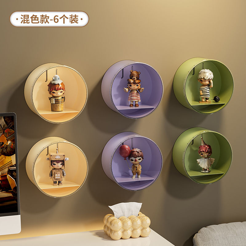 Blind box storage display stand Wall-mounted POP MART display box display Wall-mounted shelf Transparent figure cabinet