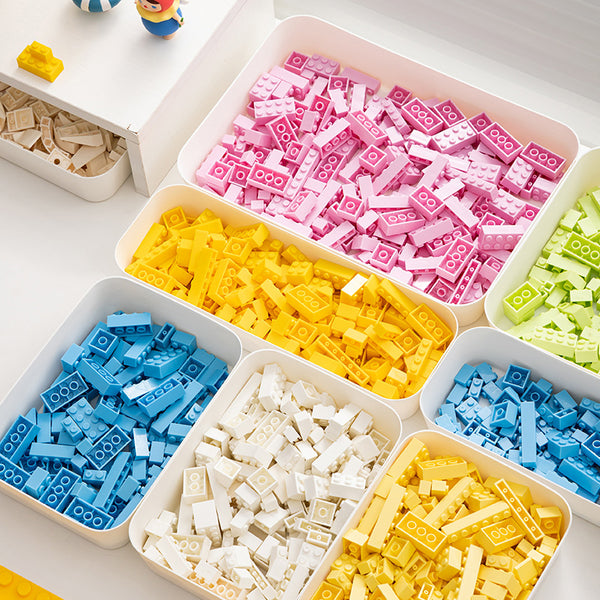 Children's toy parts sorting box Lego storage box Plastic stackable small particle building block partition storage box