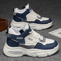 2025 spring new men's breathable high-top sneakers: trendy, versatile, chunky sole casual dad shoes for teens and young adults