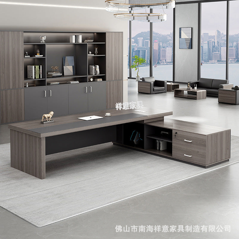 Boss desk simple modern president desk and chair combination double side cabinet head desk manager supervisor office furniture