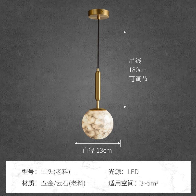 Postmodern casual creative marble bedroom bedside small chandelier bar designer hanging wire restaurant hanging wire small chandelier