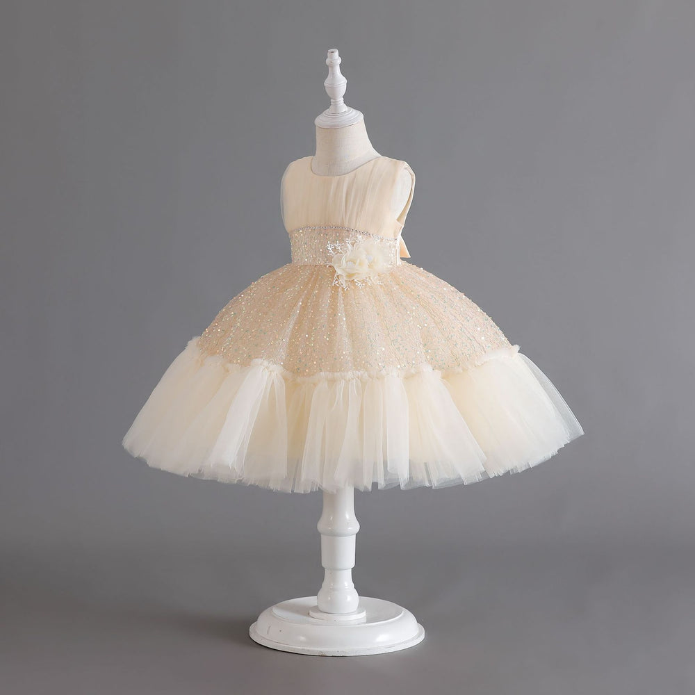 new sequin kids' dress, children's formal gown, princess dress, baby girl's first birthday dress, baby dress