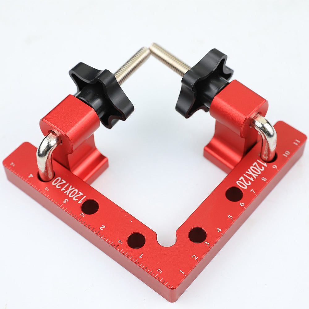 Woodworking right angle fixture, puzzle fixing clip 90 degree right angle positioning ruler, aluminum alloy woodworking right angle positioner