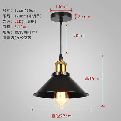 Cross-border  industrial style retro wrought iron small chandelier creative worker decoration personalized balcony aisle corridor lamps