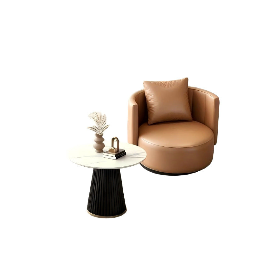 Luxury single sofa chair bar hotel b&b guest room lazy sofa chair rotatable round table combination