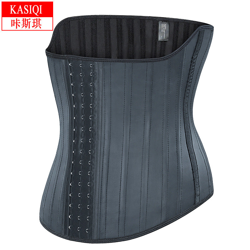 Long33 high tight waist and abdominal belt 25 bone body shaping garment latex rubber waist belt latex corset for women