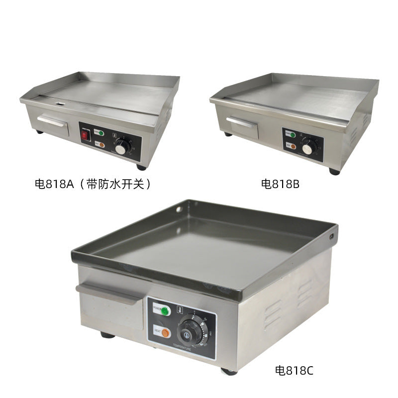 Cross-border hot-selling electric grilling furnace commercial desktop electric iron plate sizzling squid machine 818B grilling furnace pancake machine