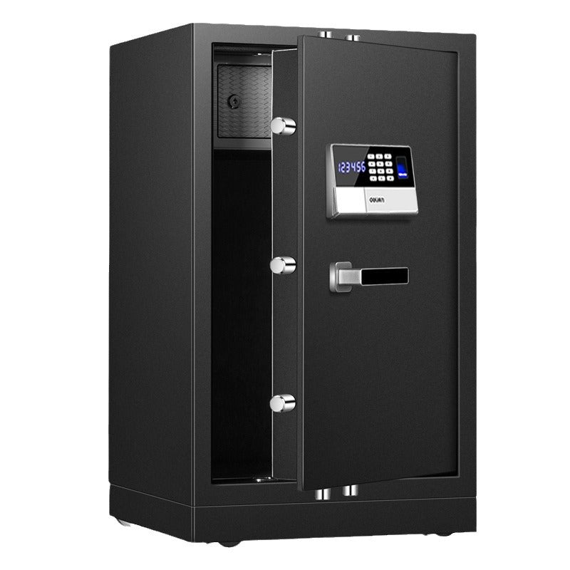 Deli Home Small Anti-theft Fingerprint Electronic Password Safe Deposit Box Bedside Office Large Mini All-Steel Safe Deposit Box