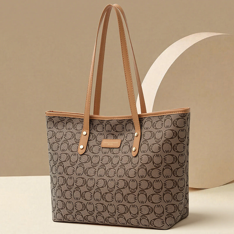 2026 new large capacity tote bag - stylish and versatile shoulder bag, trendy printed minimalist women's bag, commuter tote