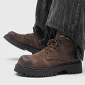 Boots men's new arrival british style rhubarb retro short boots men's heightening workwear motorcycle high-top spring snow shoes