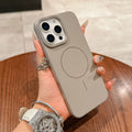 Suitable for apple 17promax soft pc color matching thin ring magnetic phone case iphone15 high-end protective cover